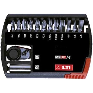 Assortimento 14 Inserti Bit per Avvitatura LTI KRINO con Portainserti Magnetico e Cricchetto Reversibile articolo MYBIT14
