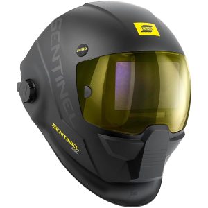 Casco Automatico per Saldatura Professionale ESAB con Ottica 1/1/1/1 EN Funzione Molatura Autoscurante modello SENTINEL A60