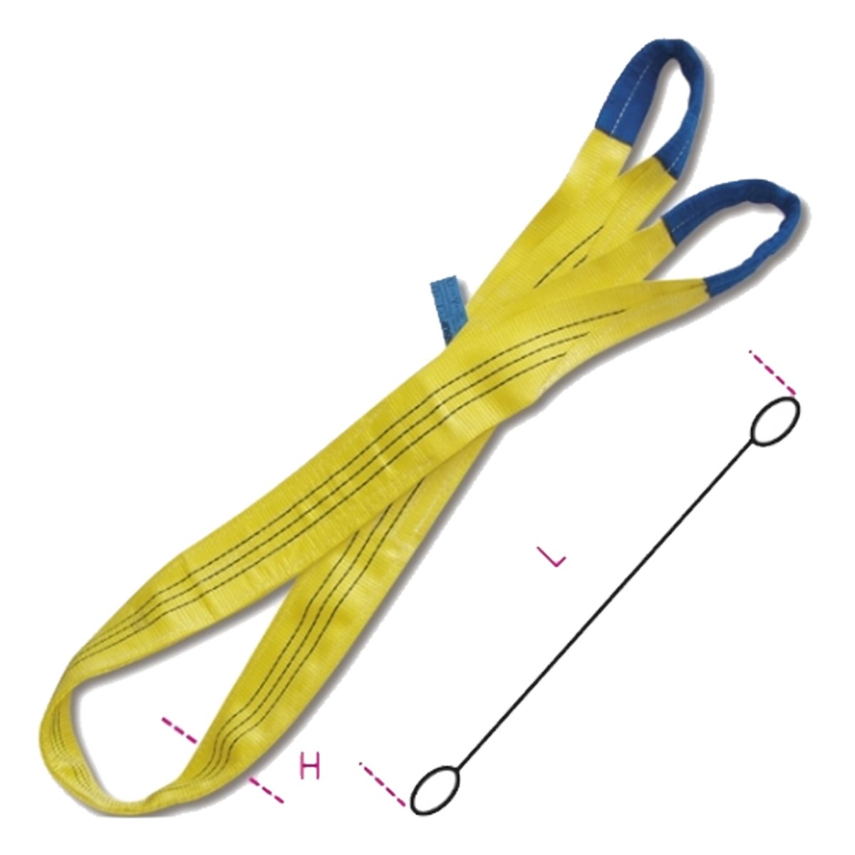 Fasce di Sollevamento ROBUR BETA con Asole Rinforzate Brache Cinghie Imbracatura 3 TON - immagine 3