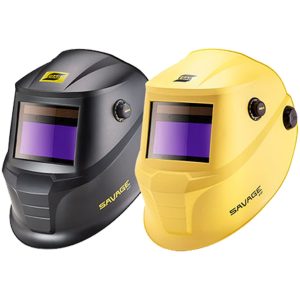 Maschera per Saldatura Automatica ESAB Autoscurante DIN 9-13 Casco Professionale 4 Sensori con Funzione Grinding modello SAVAGE A40