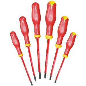 Assortimento Serie 6 Giraviti Isolati 1000V USAG Cacciaviti Taglio Croce PH in Acciaio Set Kit 091 SH6