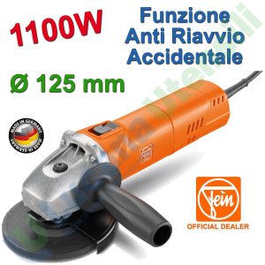 Smerigliatrice Angolare 125mm Compatta FEIN Antiriavvio Flex Piccolo WSG 11-125